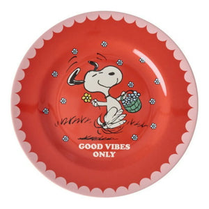 Rice - Good Vibes Only Melamine Plate - Rice x Snoopy | Red