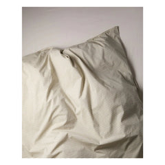 Suite 702 - Organic Percale Striped Duvet Cover - Olive-Cream | Olive