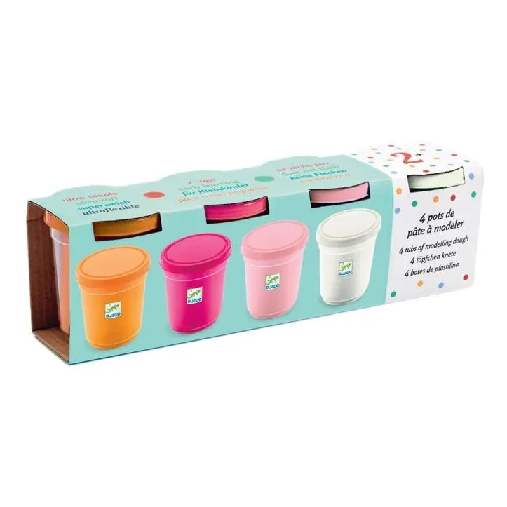 Djeco - Cute Modeling Clay Set - 4 Pieces