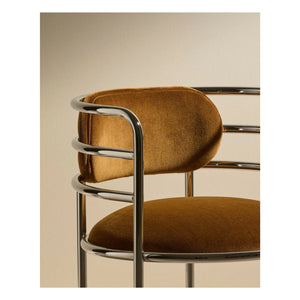 Maison Sarah Lavoine - Moon Velvet Chrome Chair | Havana