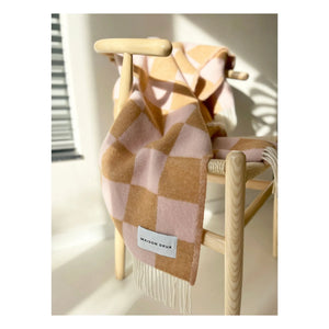 Maison Deux - Damier yün battaniye | Terracotta