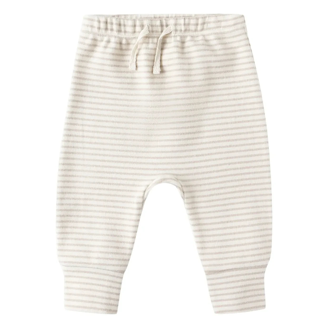 Quincy Mae - Striped Organic Knit Joggers | Oatmeal