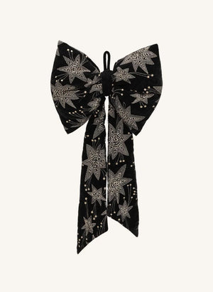 Anna + Nina - Starry Eve Velvet Decorative Christmas Bow | Black