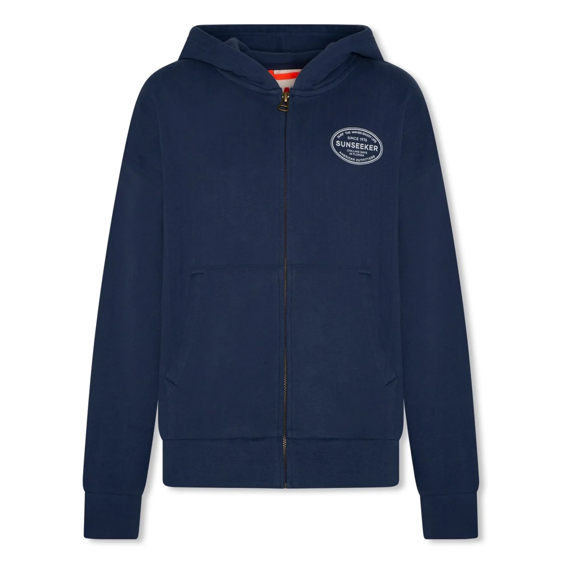 AO76 - Eldo Chill Recycled Cotton Zip-up Sweatshirt | Navy Blue