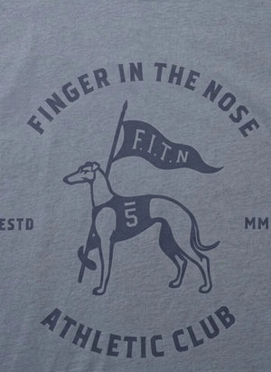 Finger in the nose - King Athletic Club Organic Cotton T-Shirt | Gray Blue