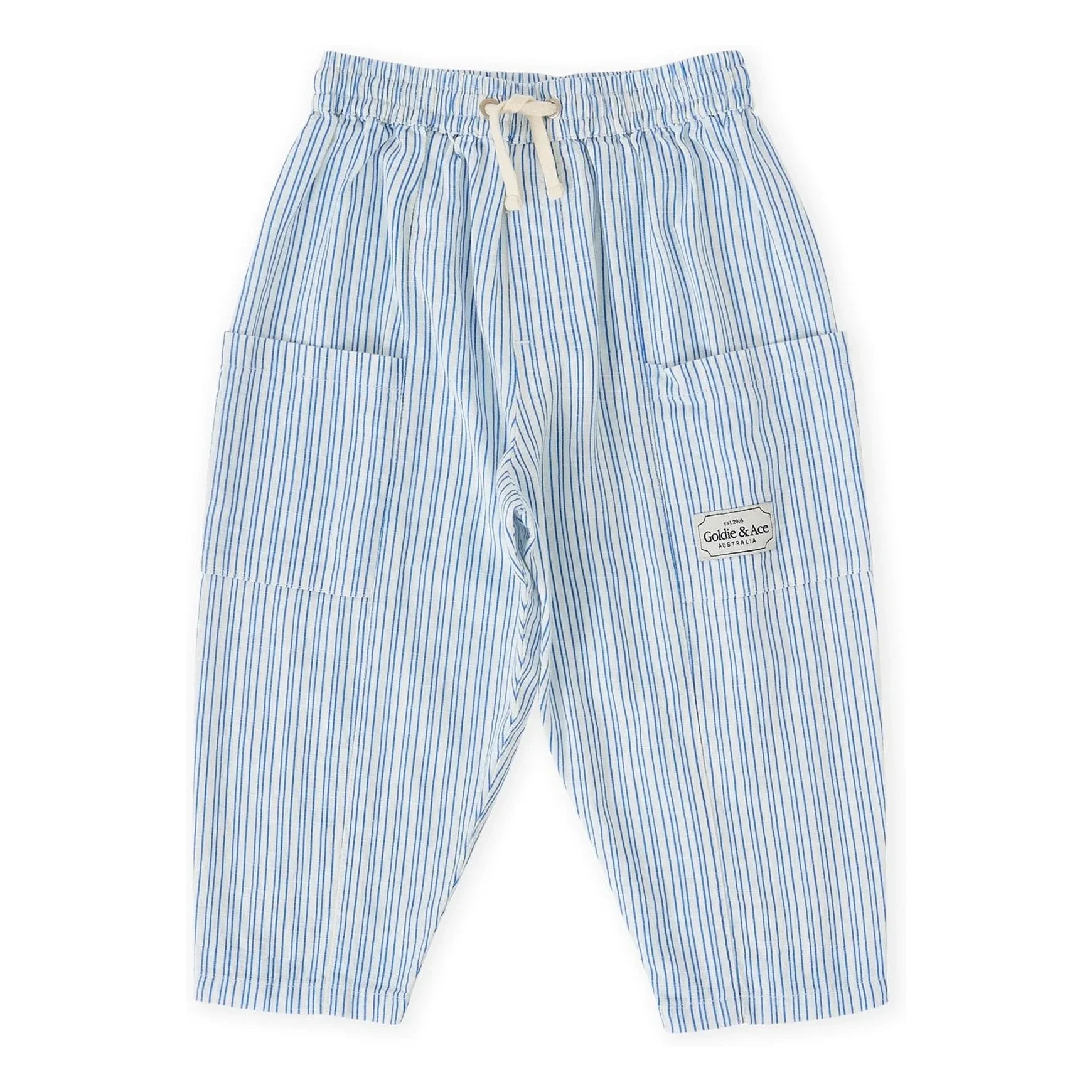 Goldie + Ace - Striped Cargo Pants | Blue