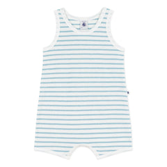 Petit Bateau - Striped Towel Romper | Blue