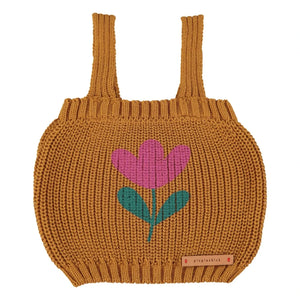 Piupiuchick - Fleur Maille Organik Pamuk Üst | Camel
