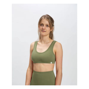 Matona - Plain organic cotton bra | Olives