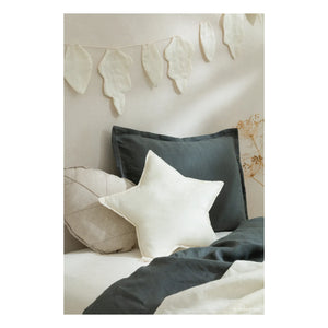 Nobodinoz - Star Cushion - French Linen | White