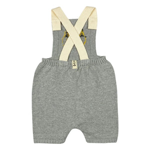 Bayiri - Doro Organic Cotton Knitted Short Salopet | Gray