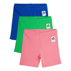 Mini Rodini - 3-Pack Organic Cotton Bicycle Shorts | Pink