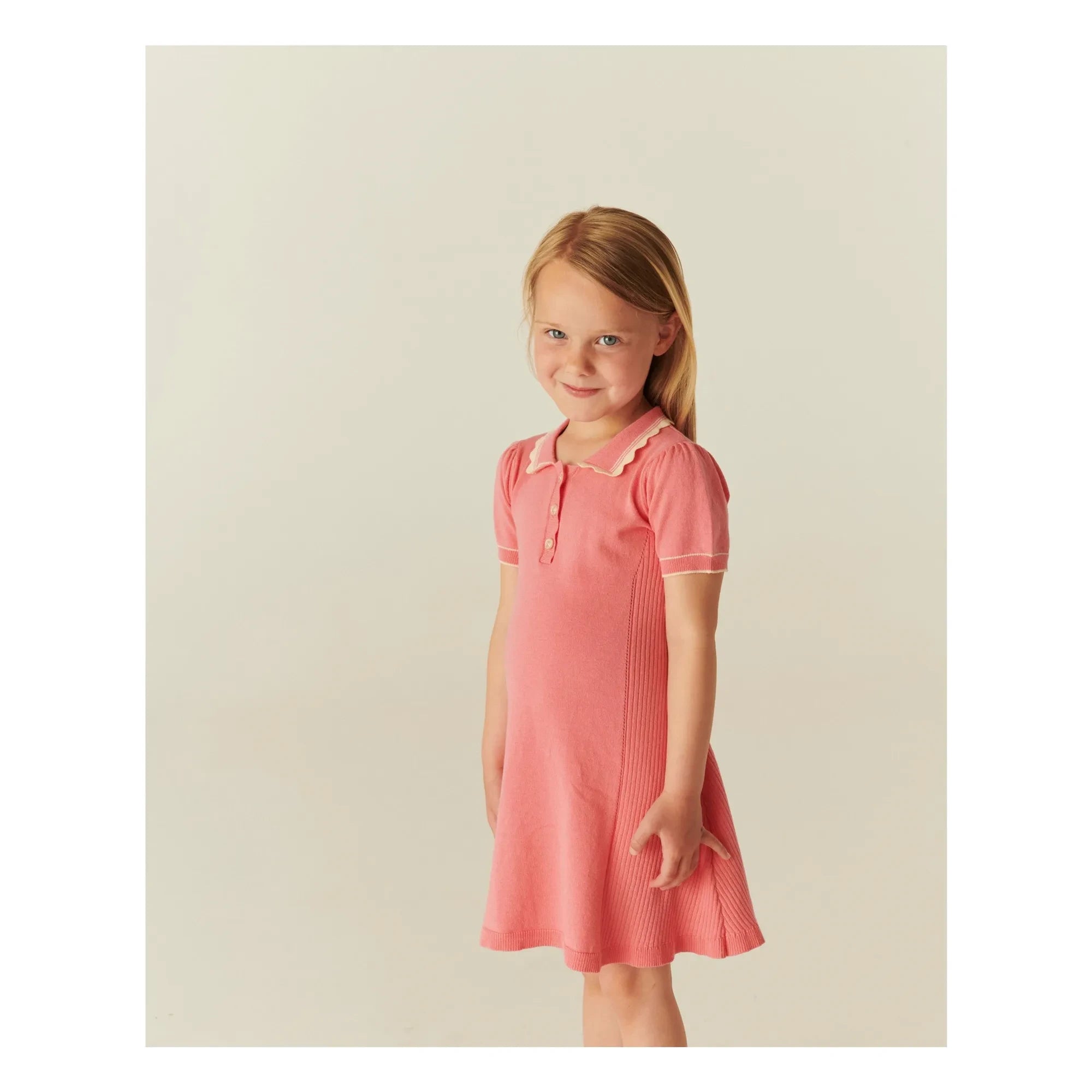 Copenhagen Colors - Organic Cotton Knit Dress | Light Pink