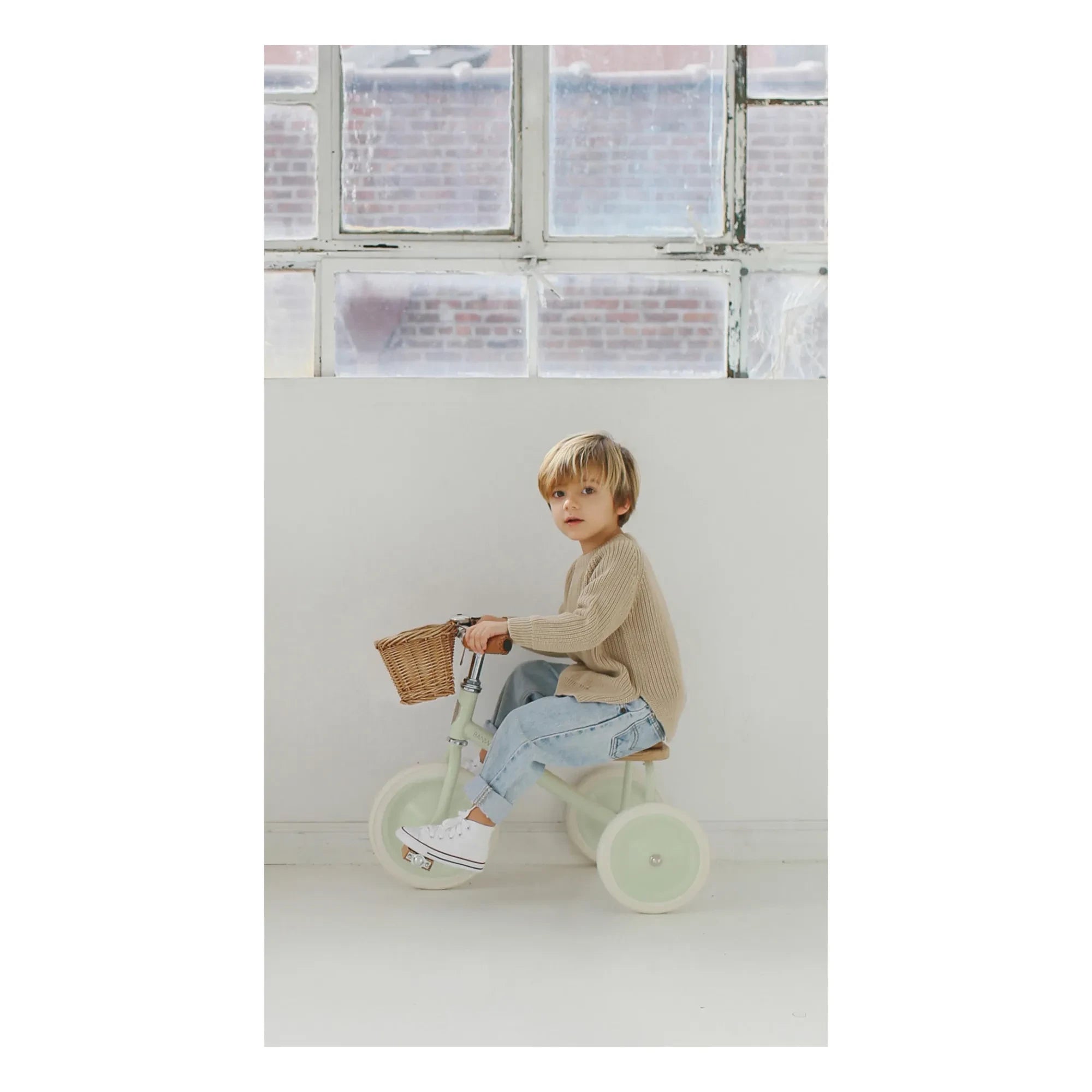 Banwood - Metal and Wood Three-Wheel Bicycle | Mint Green