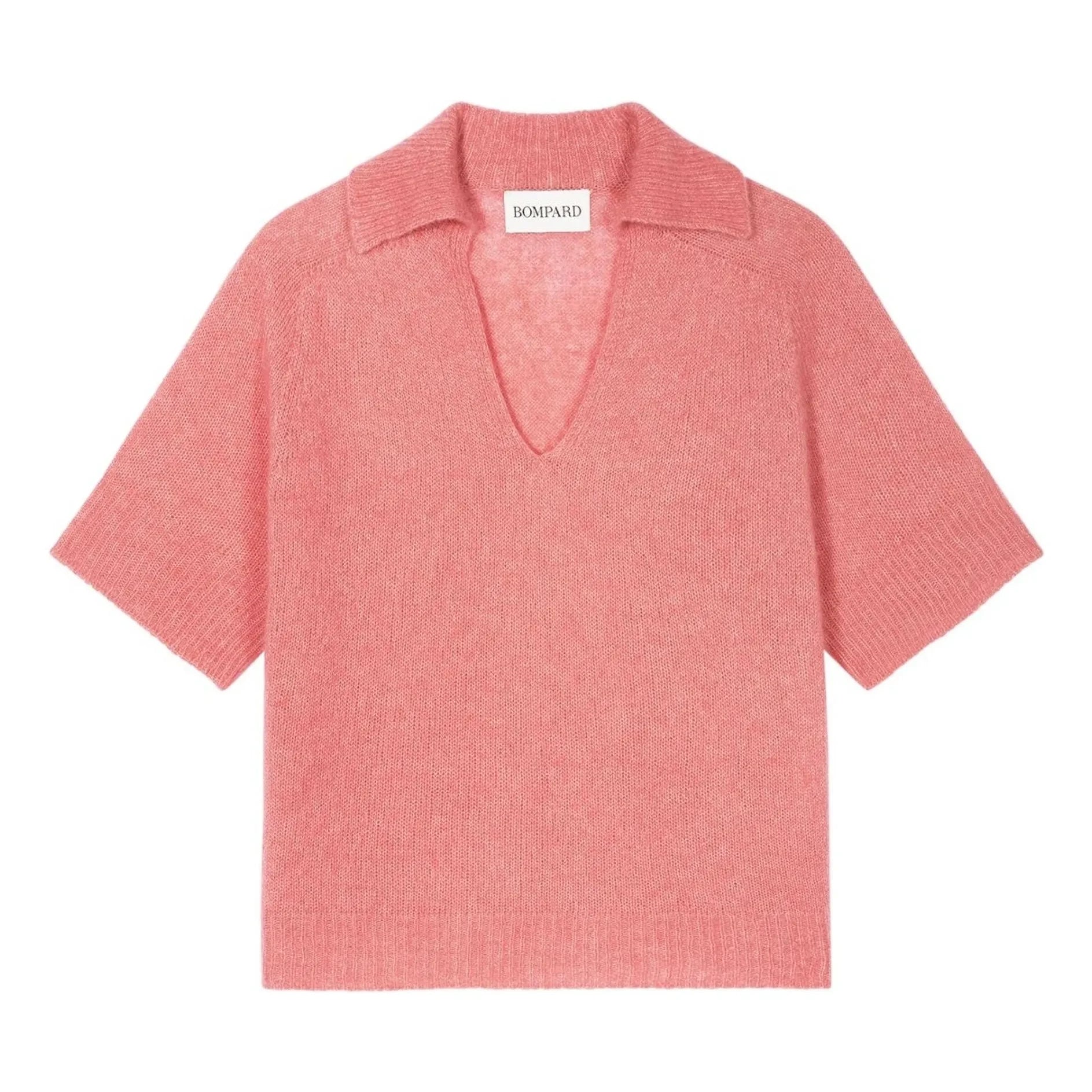 Bompard - Alpaca and Silk Cashmere Polo T-Shirt | Powder Pink