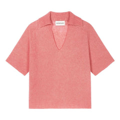 Bompard - Alpaca and Silk Cashmere Polo T-Shirt | Powder Pink
