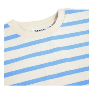 Molo - Rosita Striped Organic Cotton T-Shirt | Light Blue