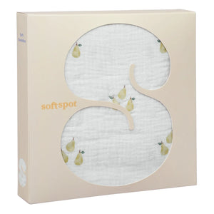 Soft Spot - Organic Cotton Pear Swaddle | Pear