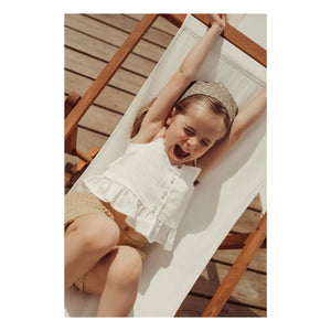 THE LiTTLE POETS - Rosalia Organic Cotton Crop Top | White