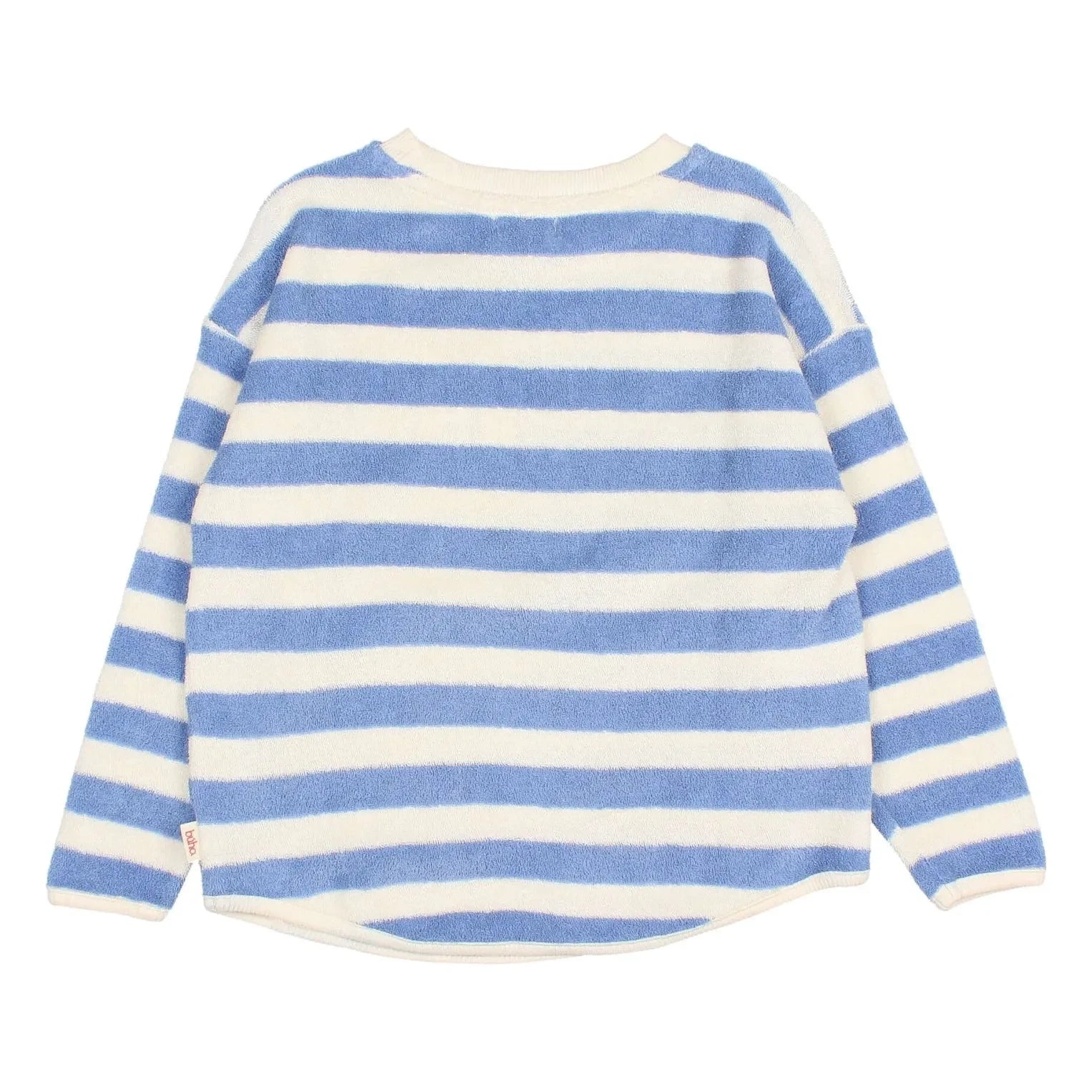 Búho - Striped Organic Cotton Sweatshirt | Light Blue