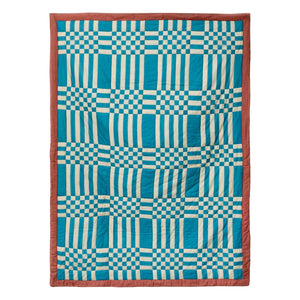 Tarta Gelatina - Checkered Double-Sided Blanket | Pink