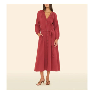 Xirena - Andrea Cotton Gingham Dress | Red