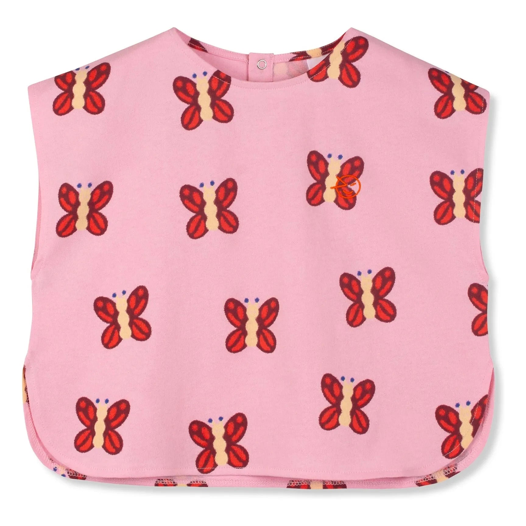 Wynken - Organic Cotton Butterfly Pattern Top | Pink