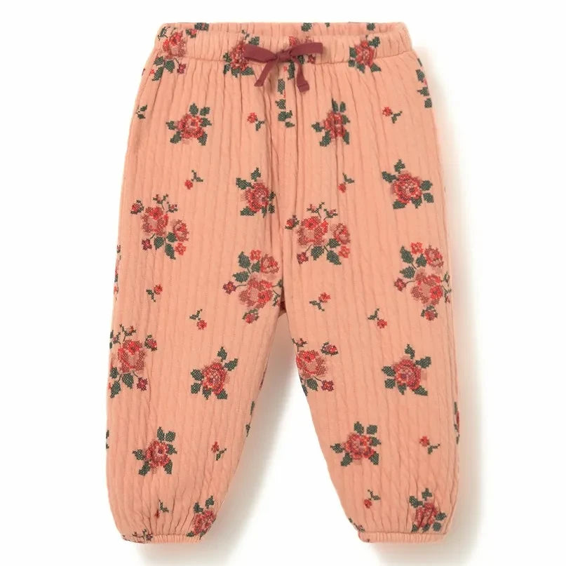 Cozmo - Beca Floral Trousers | Peach