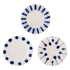 Bloomingville - Linora dessert plates - Set of 3 | Blue