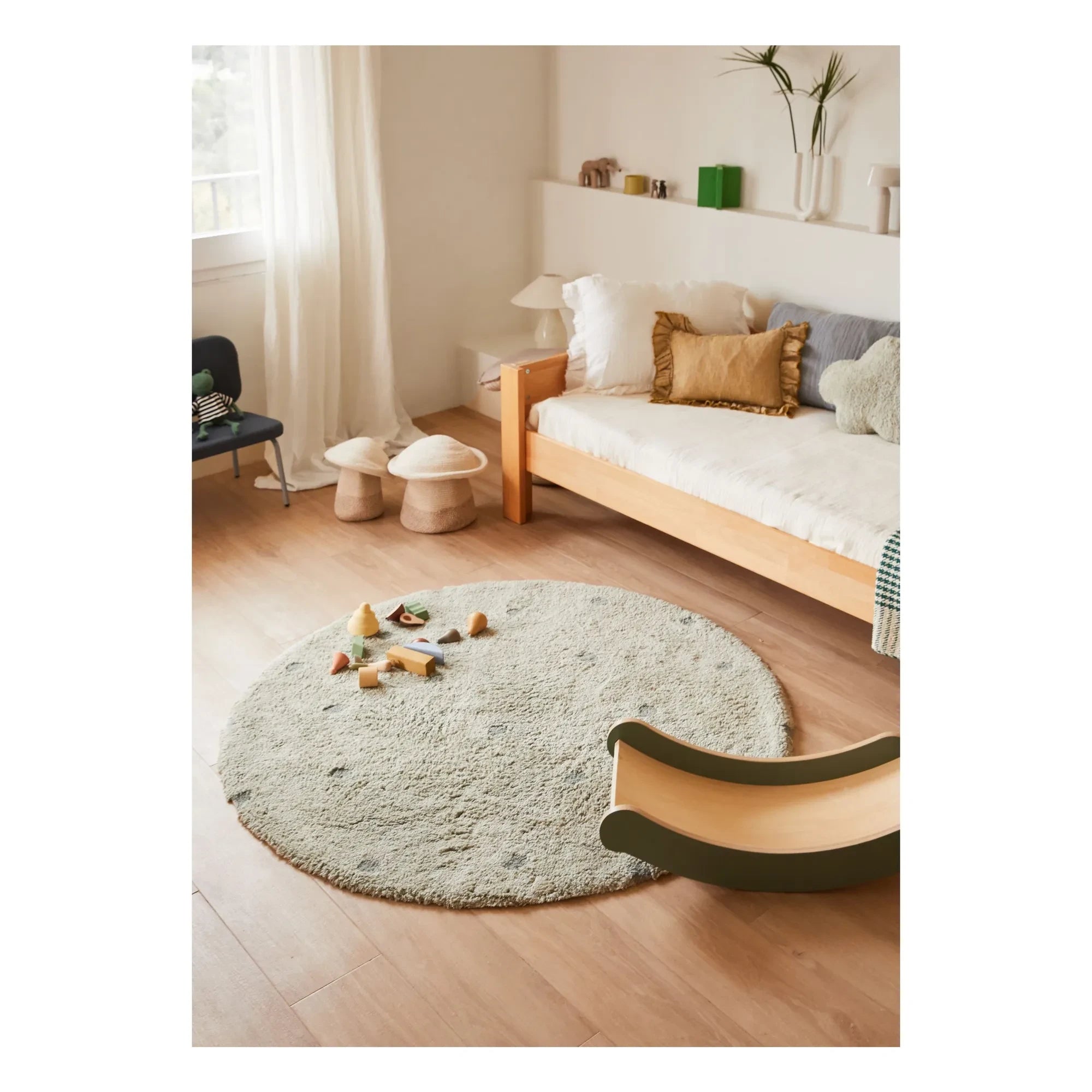 Lorena Canals - Dot Pattern Round Rug | Sage