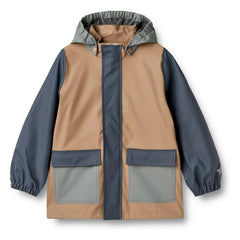 Wheat - Recycled Fiber Waterproof Jacket | Gray Blue