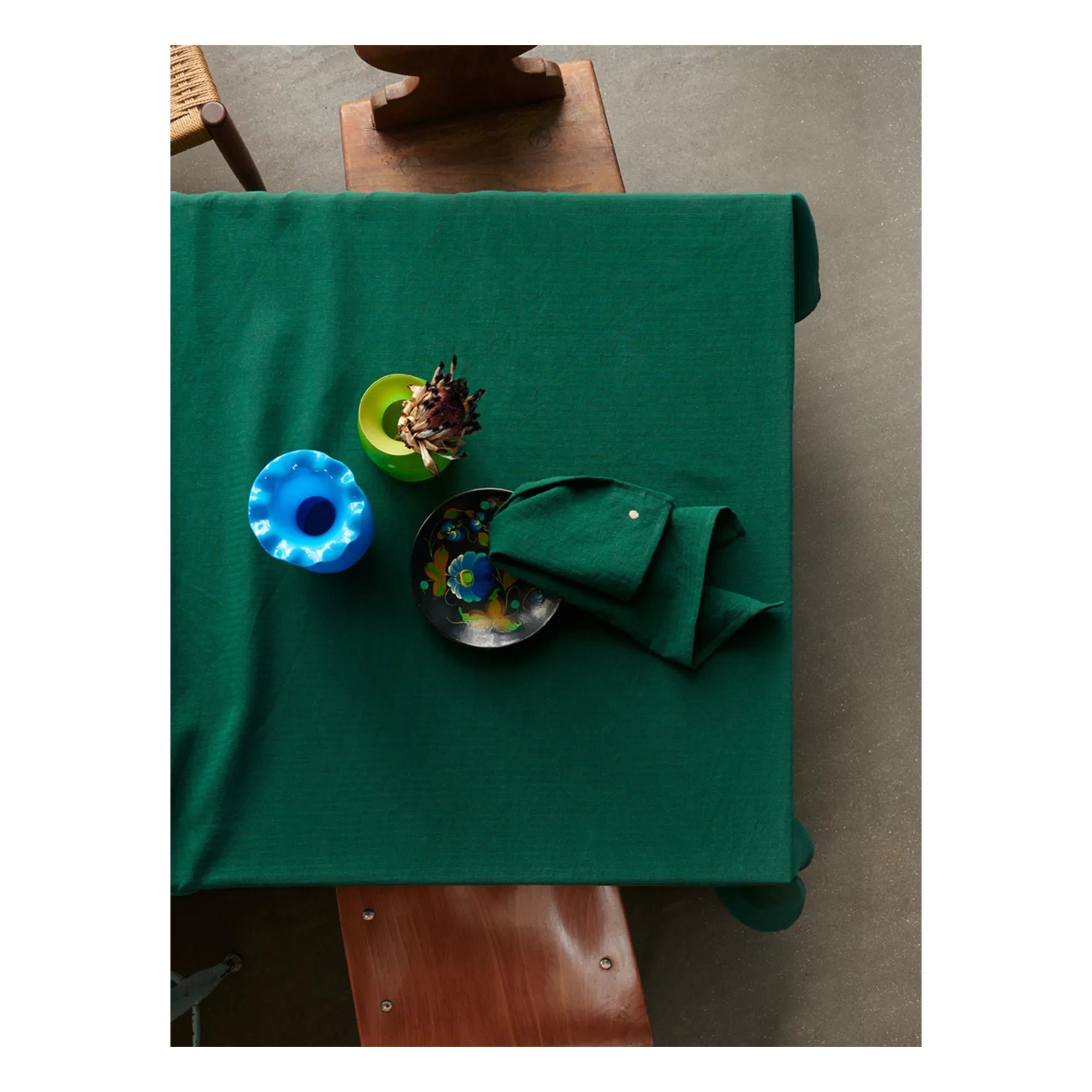 La cerise sur le gâteau - Marcel Tablecloth | Dark Green