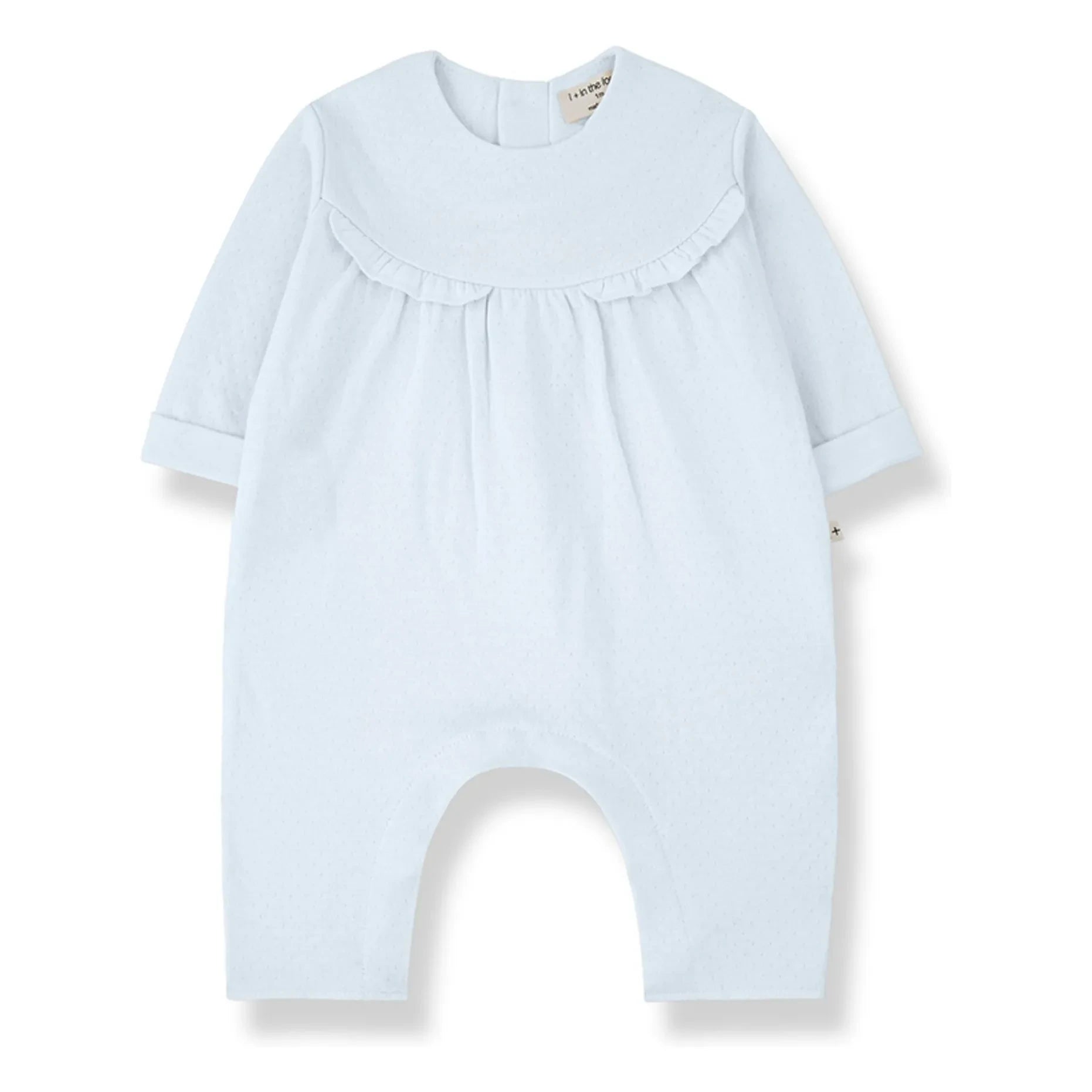 1+ in the Family - Pointelle Margot Romper | Light Blue