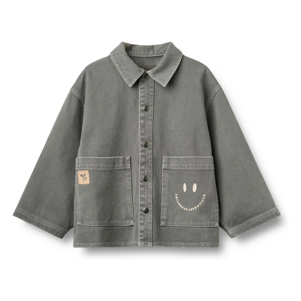 Wheat - Cole Smiley organic cotton shirt | Charcoal grey