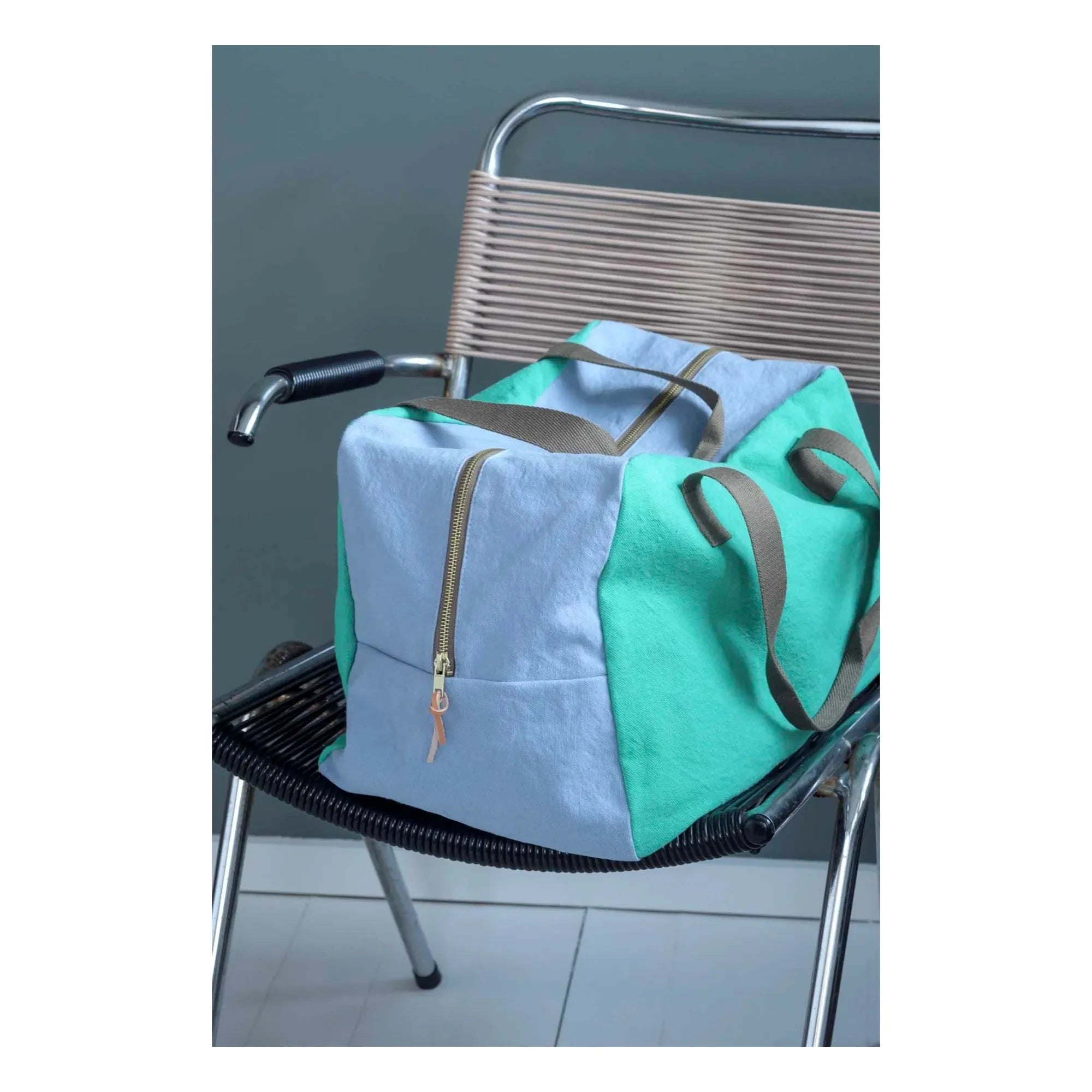 La cerise sur le gâteau - Tricolor Weekend Bag | Mint Green