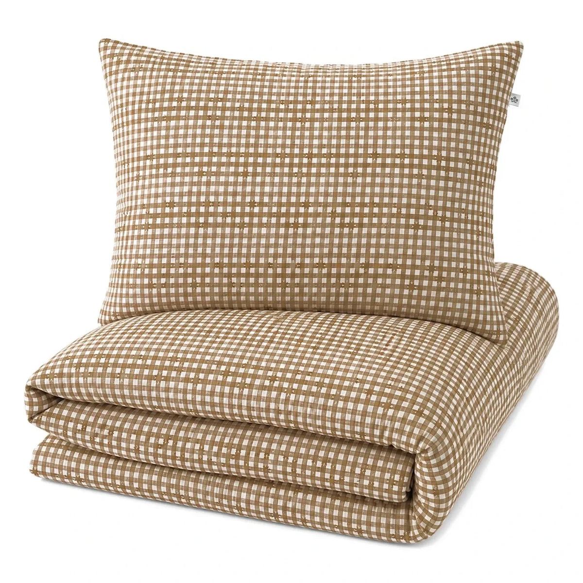 Editions Aimable - Paulette bedding set | Noisette Vichy Cotton