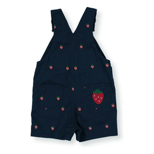 Goldie + Ace - Strawberry Short Overalls | Navy Blue