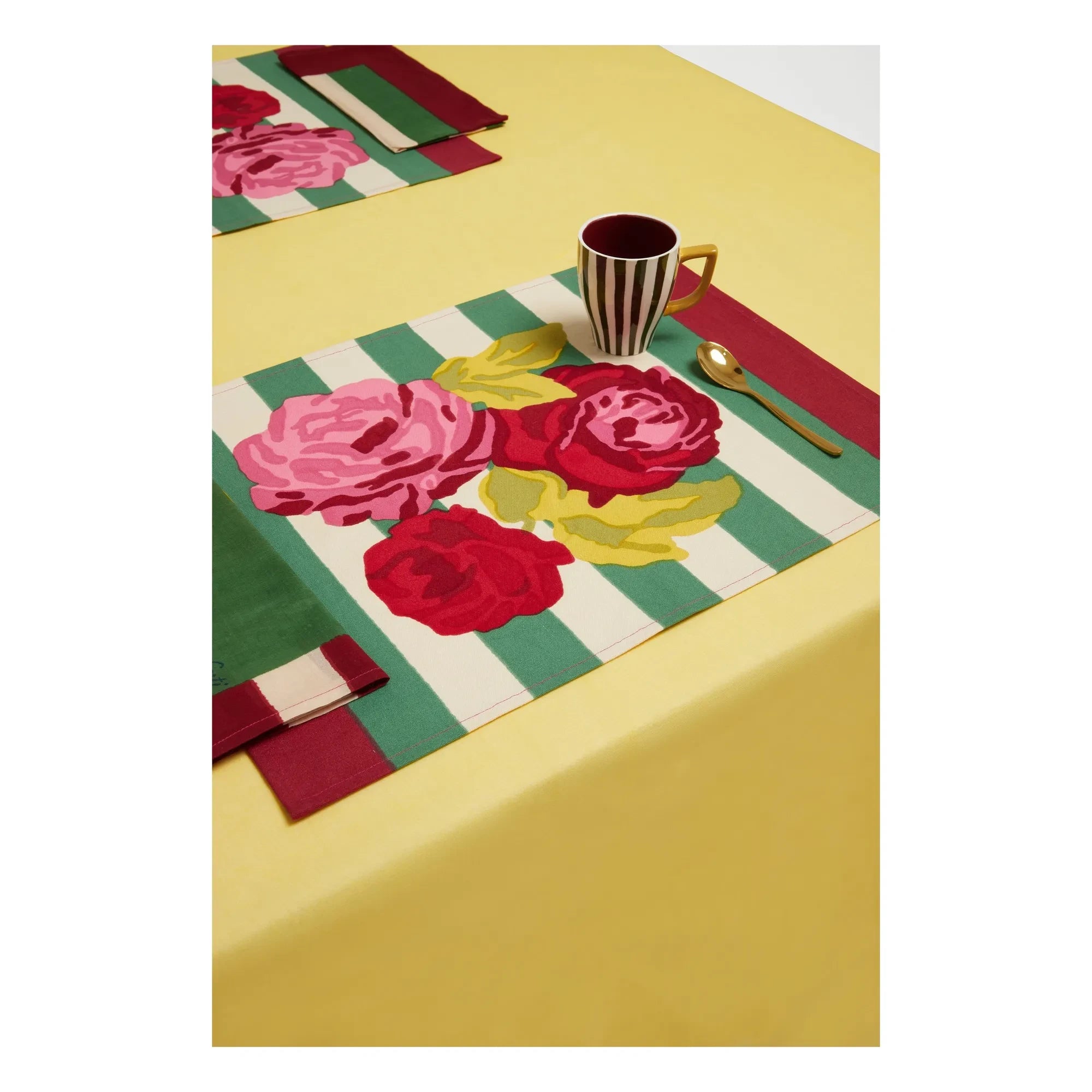 Lisa Corti - Nizam Striped American Tableware - Set of 2 | Green