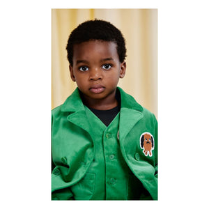 Mini Rodini - Diggie Velvet Organic Cotton Jacket | Green