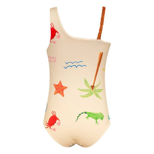 Pepita & Me - Marea Beach Asymmetric Swimsuit | Ecru