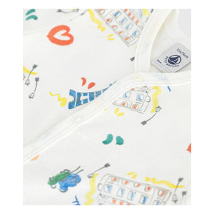 Petit Bateau - Opera Pyjama Combi Short | Beyaz