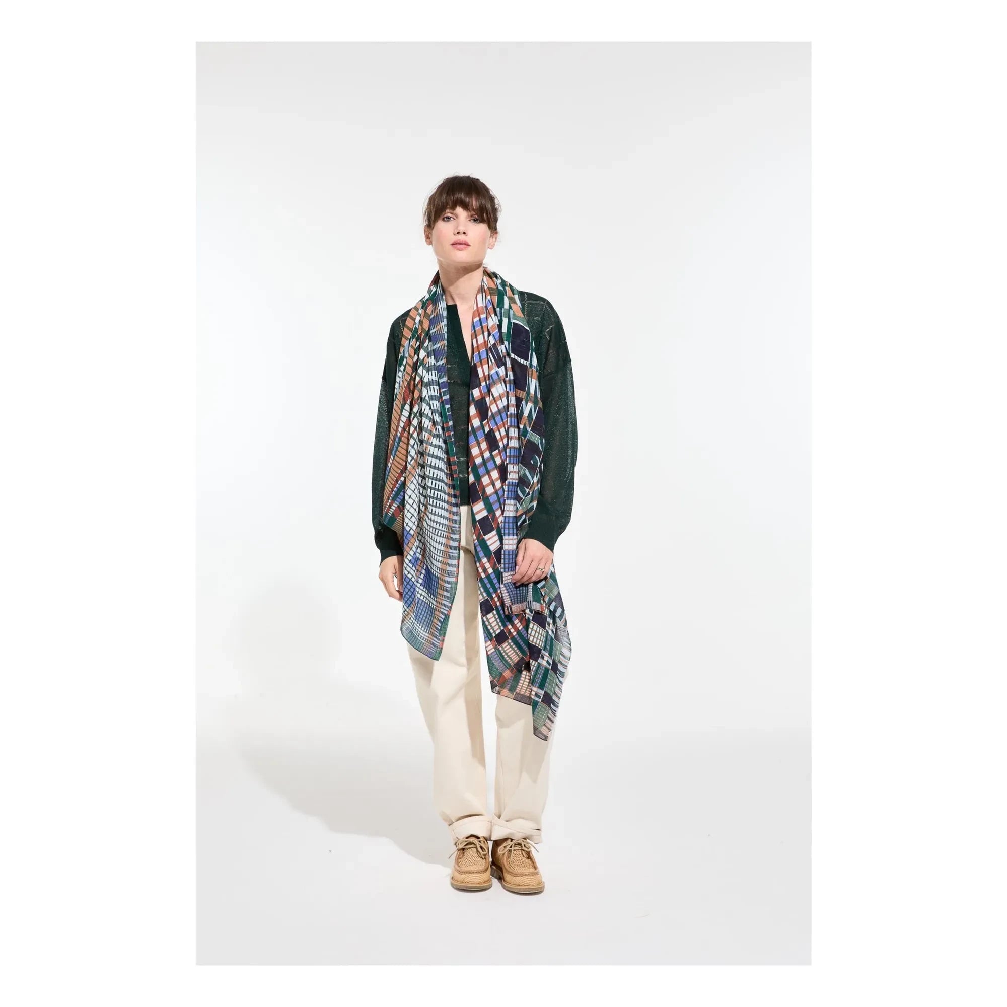 Mapoésie - Utopie Cotton Shawl | Blue
