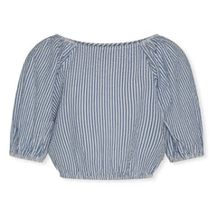AO76 - Striped Neha Blouse | Blue