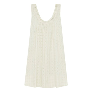 Peony - Embroidered Summer Dress | White
