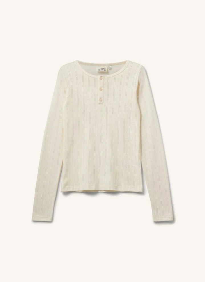 Sofie Schnoor - Pointelle Petriciasy T-shirt | Ivory