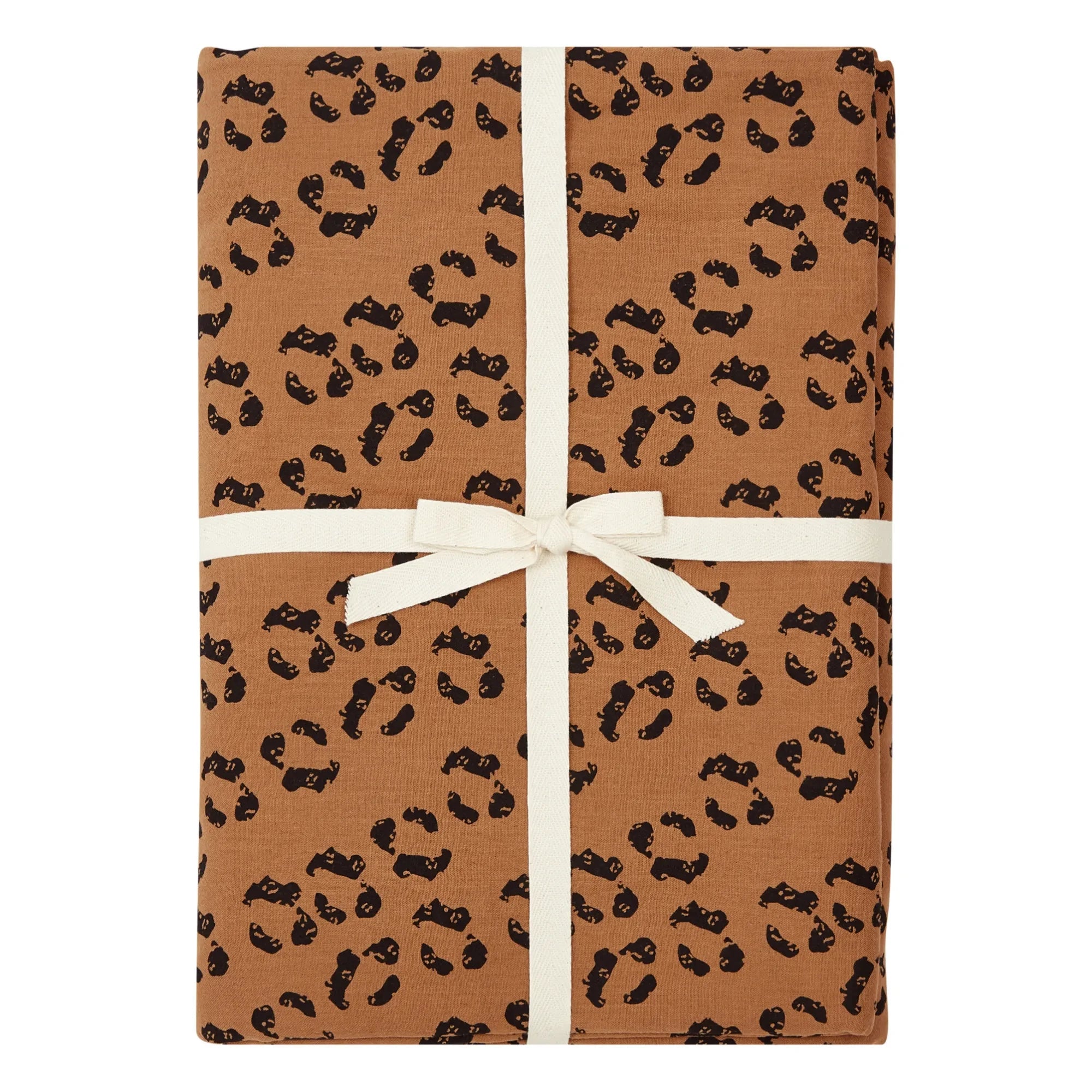 Poudre Organic - Buğday Organik Çift Dokuma Pamuklu Kumaş Nevresim Kılıfı | Leopard