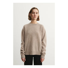 FUB - Women's Collection Round Neck Wool Sweater | Beige