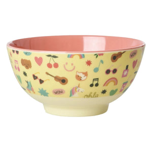 Rice - Unicorn melamine bowl | Pale yellow