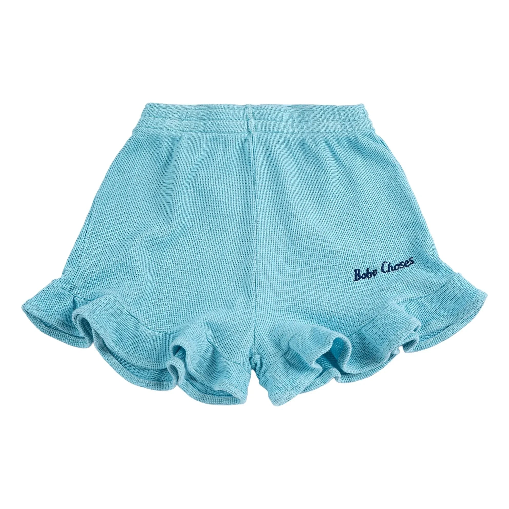 Bobo Choses - Bobo Choses Organic Cotton Ruffled Shorts | Light Blue