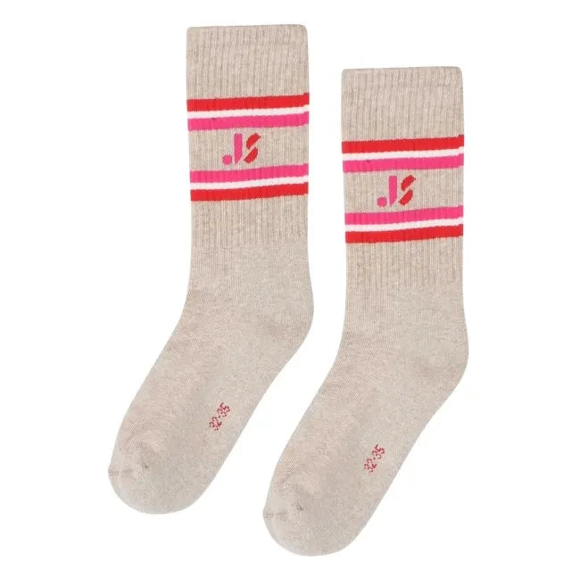 Jenest - Js Sport Organic Cotton Chiné Socks | Beige